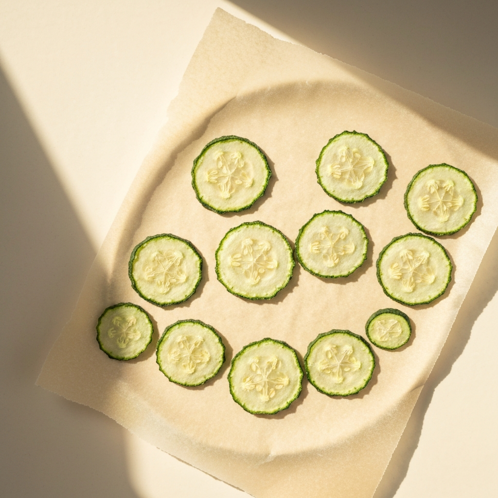 Freeze-dried cucumber rounds