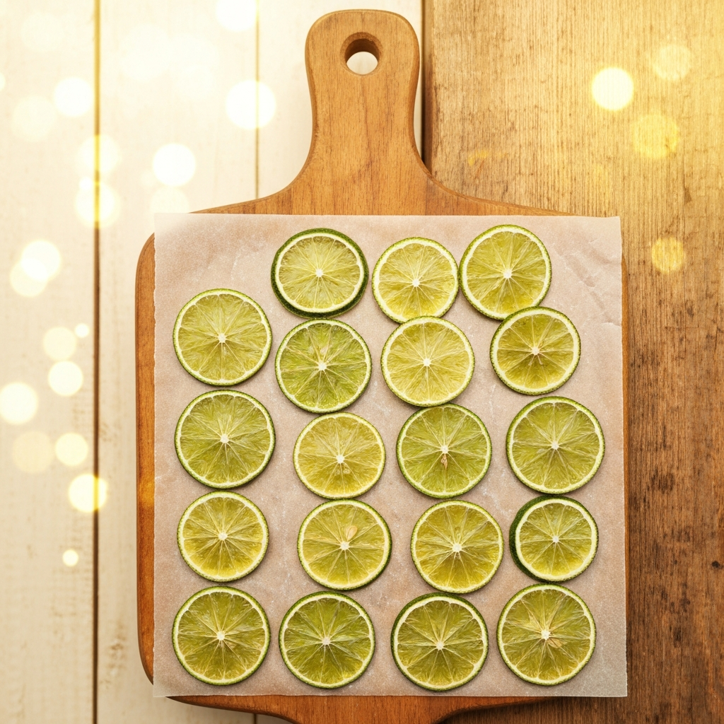 Freeze-dried key lime wheels