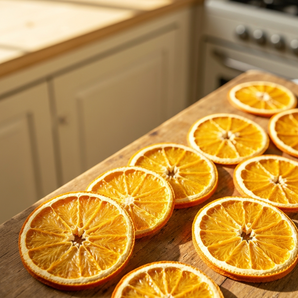 Freeze-dried navel orange slices