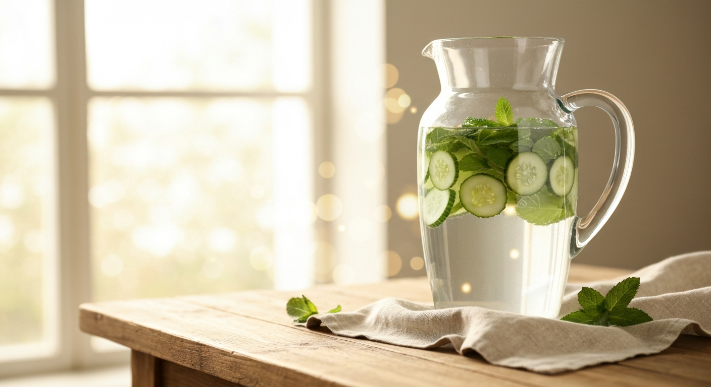 Cucumber-mint spa pitcher